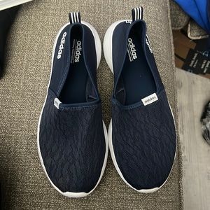 Navy blue Addidas cloud foam slip ons size 10